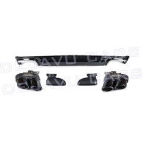 S6 Look Diffusor + Auspuffblenden für Audi A6 C8 S line