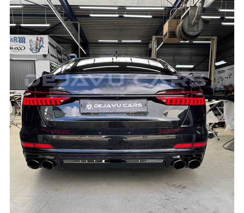 S6 Look Diffusor + Auspuffblenden für Audi A6 C8 S line