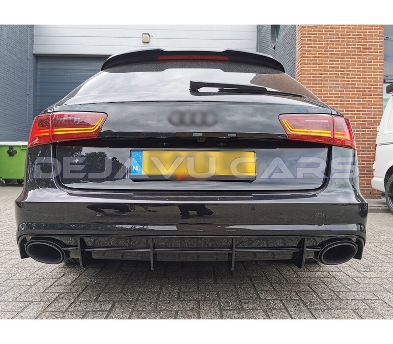 RS6 Look Diffuser voor Audi A6 C7.5 Facelift S line / S6