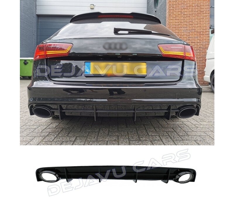 RS6 Look Diffuser voor Audi A6 C7.5 Facelift S line / S6