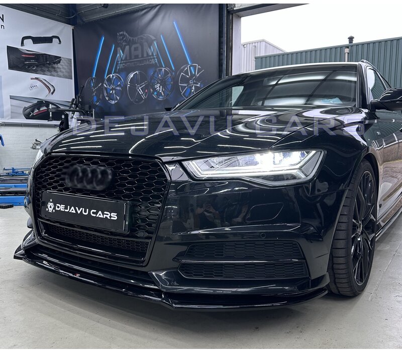 RS6 Quattro Look Kühlergrill Black Edition für Audi A6 C7.5 Facelift / S line / S6