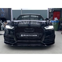RS6 Quattro Look Kühlergrill Black Edition für Audi A6 C7.5 Facelift / S line / S6