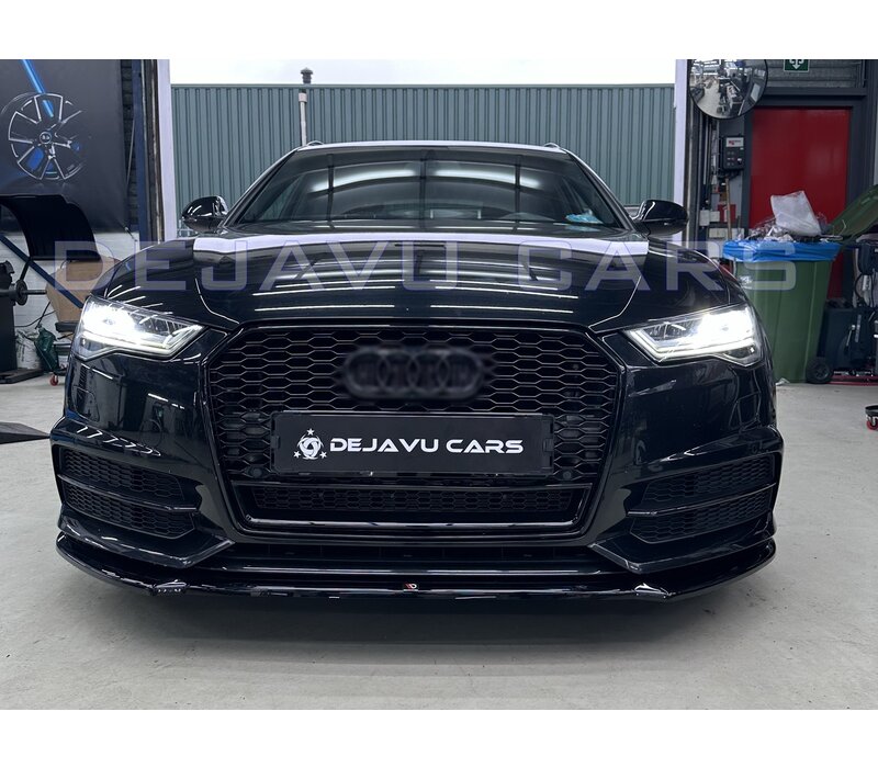 RS6 Quattro Look Front Grill Black Edition for Audi A6 C7.5 Facelift / S line / S6