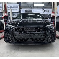 RS3 Look Kühlergrill Black Edition für Audi A3 8Y / S line
