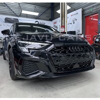 RS3 Look Kühlergrill Black Edition für Audi A3 8Y / S line
