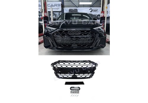 OEM Line ® RS3 Look Front Grill  Black Edition for Audi A3 8Y / S line