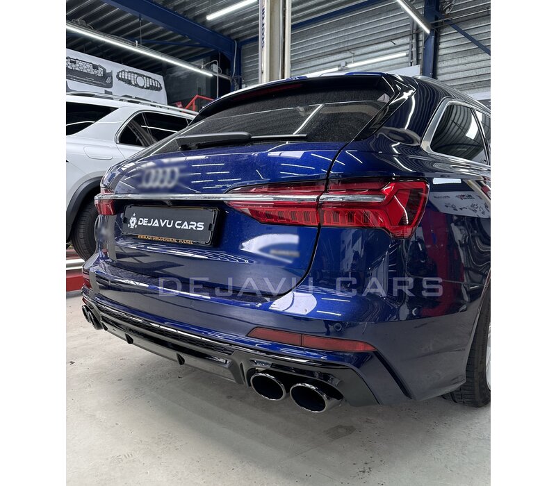 S6 Look Diffusor + Auspuffblenden für Audi A6 C8 S line