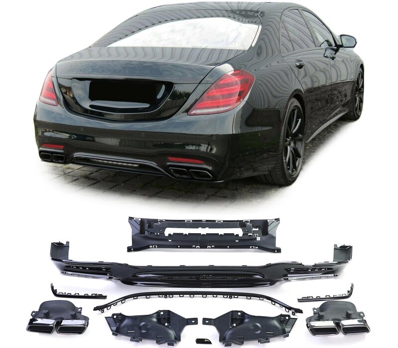 S63 AMG Look Diffuser for Mercedes Benz S Class W222 Facelift