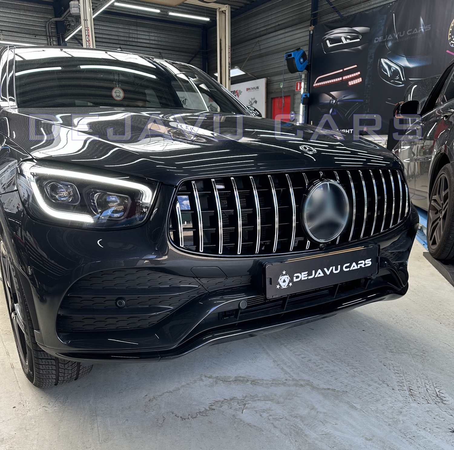 Automaniac Black Panamericana Grill Radiator Grille For Mercedes GLC X253 W253 C253 AMG GT