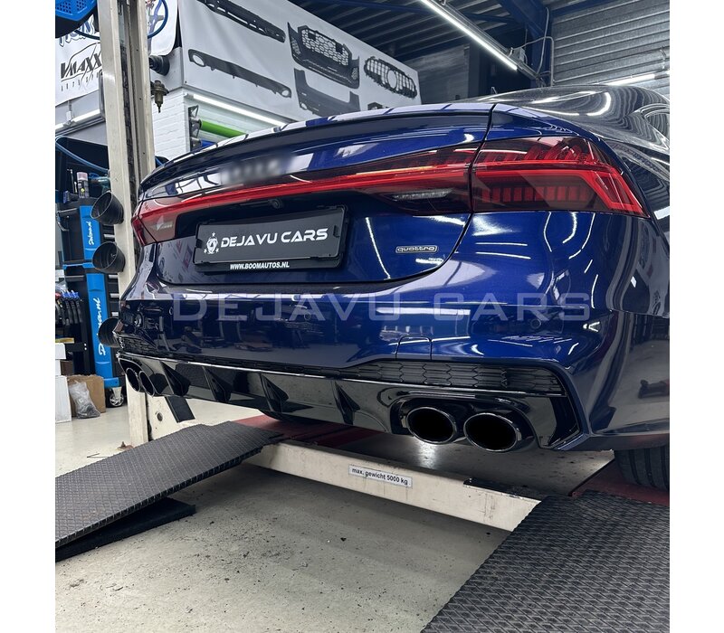 S7 Look Diffusor + Auspuffblenden für Audi A7 C8 S line
