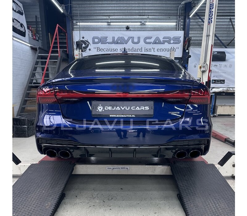 S7 Look Diffuser + Exhaust tail pipes for Audi A7 C8 S line