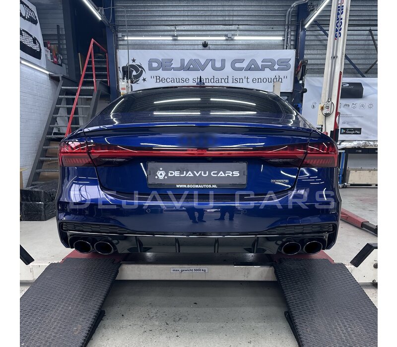 S7 Look Diffuser + Uitlaat sierstukken voor Audi A7 C8 S line