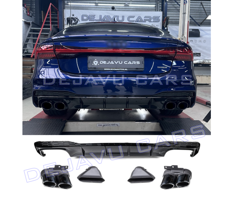 S7 Look Diffusor + Auspuffblenden für Audi A7 C8 S line