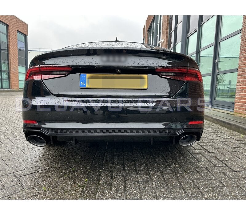 RS5 Look Diffuser Black Edition voor Audi A5 B9 F5 S line