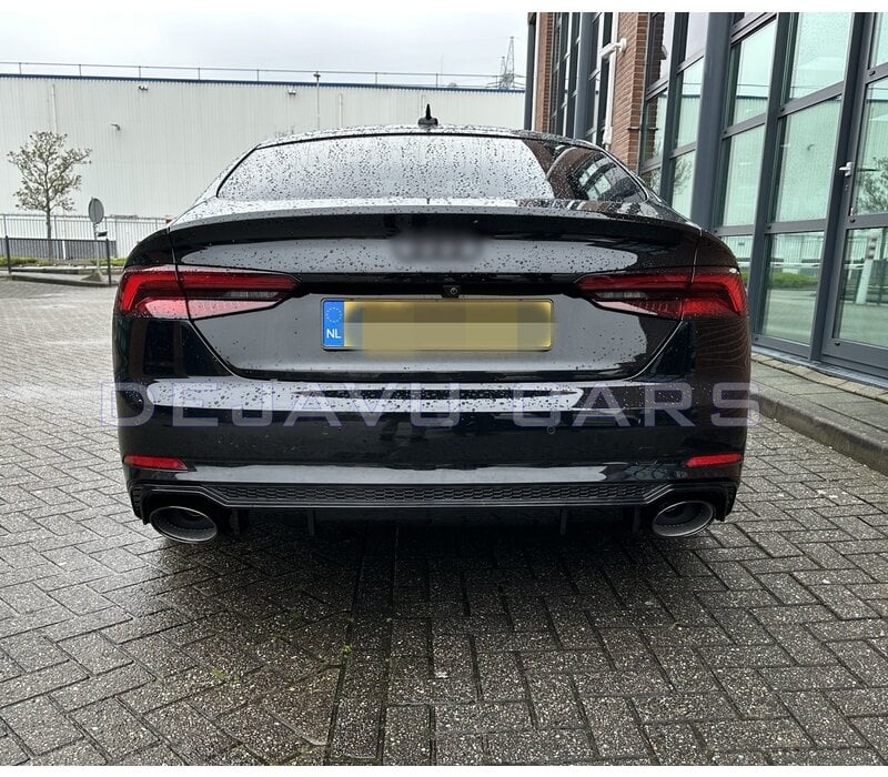 RS5 Look Diffuser Black Edition voor Audi A5 B9 F5 S line