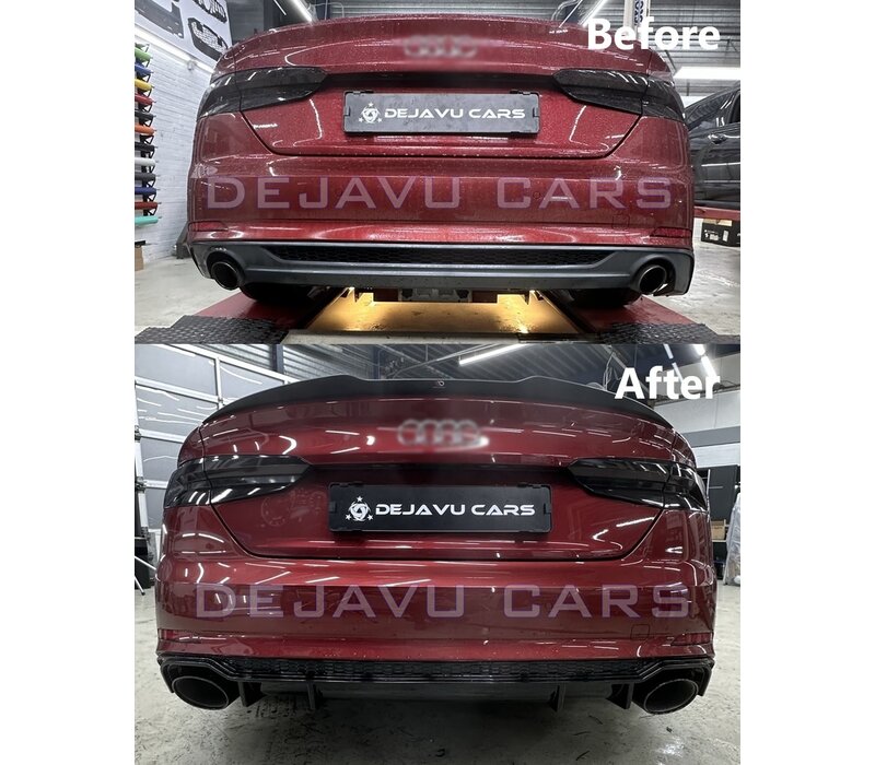 RS5 Look Diffuser Black Edition for Audi A5 B9 F5 S line