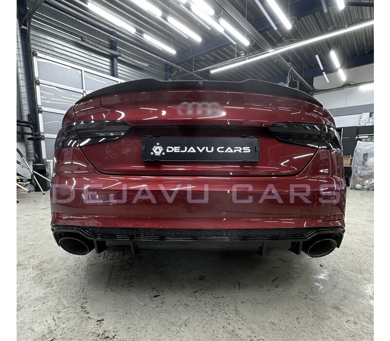 RS5 Look Diffuser Black Edition voor Audi A5 B9 F5 S line