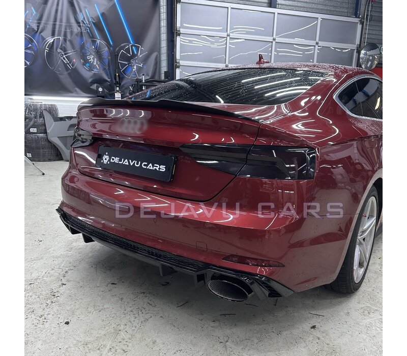 RS5 Look Diffuser Black Edition voor Audi A5 B9 F5 S line