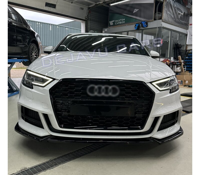 Front splitter V.3 voor Audi S3 8V / S line Facelift Sedan