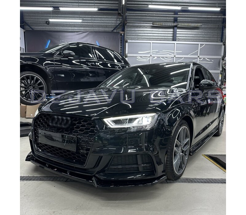 RS3 Look Kühlergrill Black Edition für Audi A3 8V / S line / S3