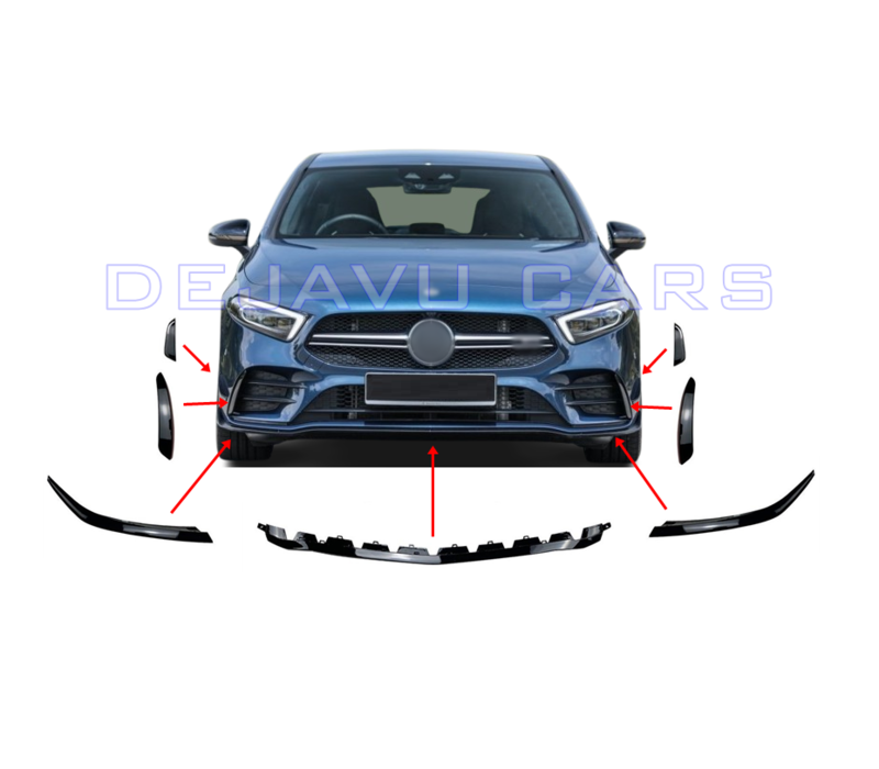 A45 AMG Look Aero Spoiler set for Mercedes Benz A-Class W177 AMG Line + A35 AMG