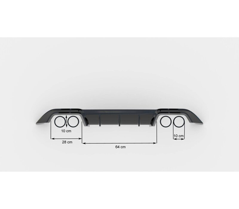 Aggressive Diffuser voor Volkswagen Golf 7 R / R line