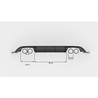 Aggressive Diffusor für Volkswagen Golf 7.5 Facelift / R / R line / GTI / GTD / GTE
