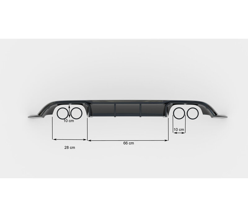 Aggressive Diffusor für Volkswagen Golf 7.5 Facelift / R / R line / GTI / GTD / GTE