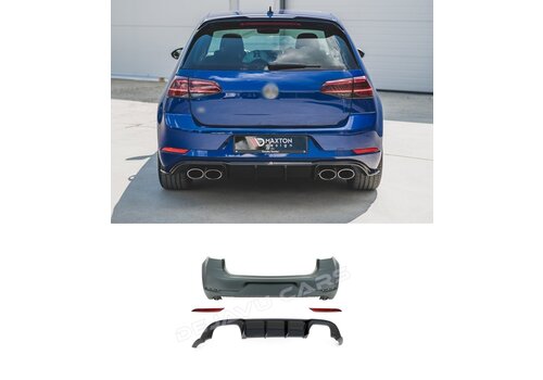 OEM Line ® Golf 7.5 R Facelift Look Aggressive Rear bumper for Volkswagen Golf 7 / Golf 7.5 Facelift