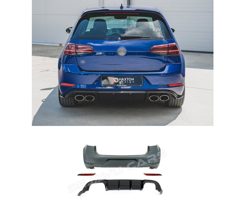 Golf 7.5 R Facelift Look Aggressive Rear bumper for Volkswagen Golf 7 / Golf 7.5 Facelift