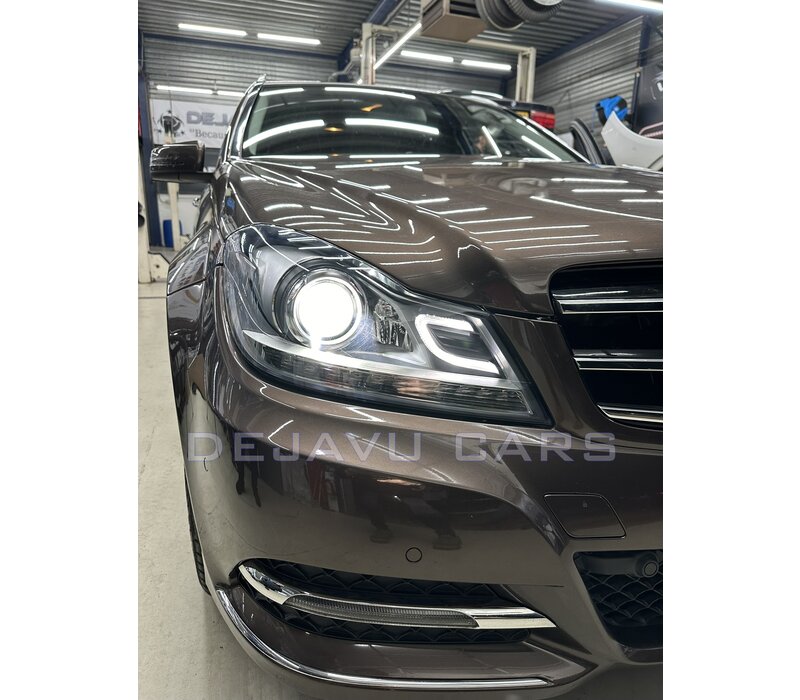 Bi Xenon Look LED Scheinwerfer für Mercedes Benz C-Klasse W204 Facelift