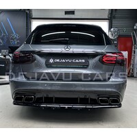 Rear Splitter voor Mercedes Benz C Klasse C63 AMG Facelift W205 / S205