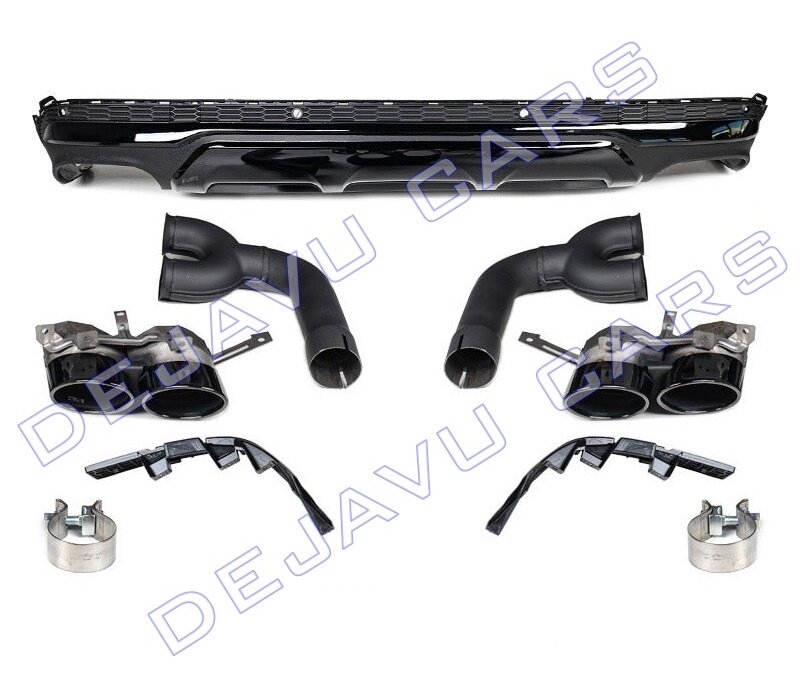 SQ7 Look Diffusor + Auspuffblenden für Audi Q7 4M Facelift SUV S line / SQ7