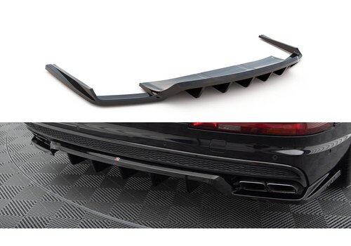 Maxton Design Central Rear Splitter (with vertical bars) for Audi SQ7 Mk2