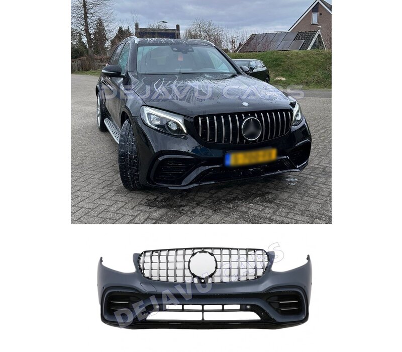 Facelift GLC63 AMG Look vordere Stoßstange für Mercedes Benz GLC-Klasse C253 Coupe / X253 SUV