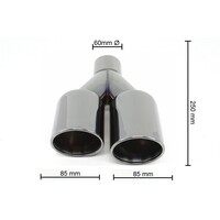 Sport Look Uitlaat sierstuk Black Edition