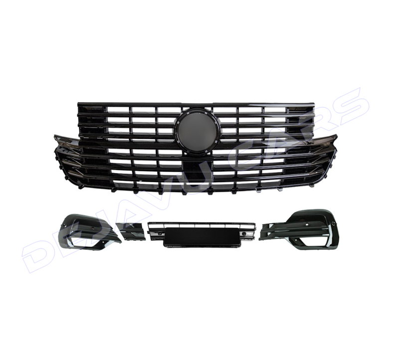 Glans zwart Front grill pakket voor Volkswagen T6.1 Transporter / Multivan