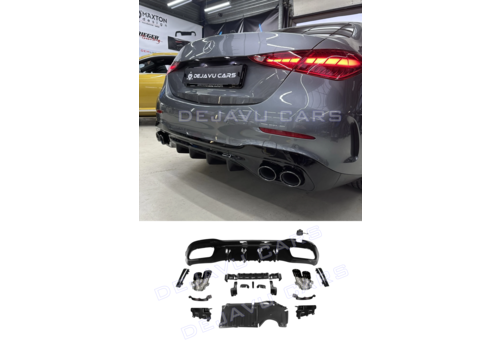 OEM Line ® C43 AMG Look Diffuser voor Mercedes Benz C Klasse W206 Sedan / S206 Stationwagon