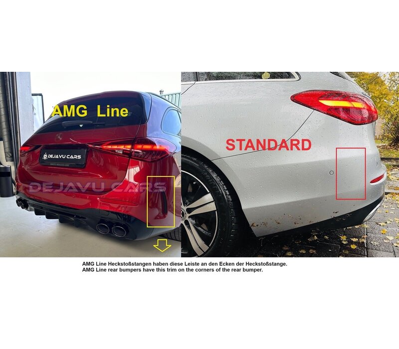C63 AMG Look Diffuser voor Mercedes Benz C Klasse W206 S206