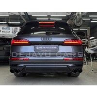 SQ7 Look Diffuser + Exhaust tail pipes for Audi Q7 4M Facelift SUV S line / SQ7