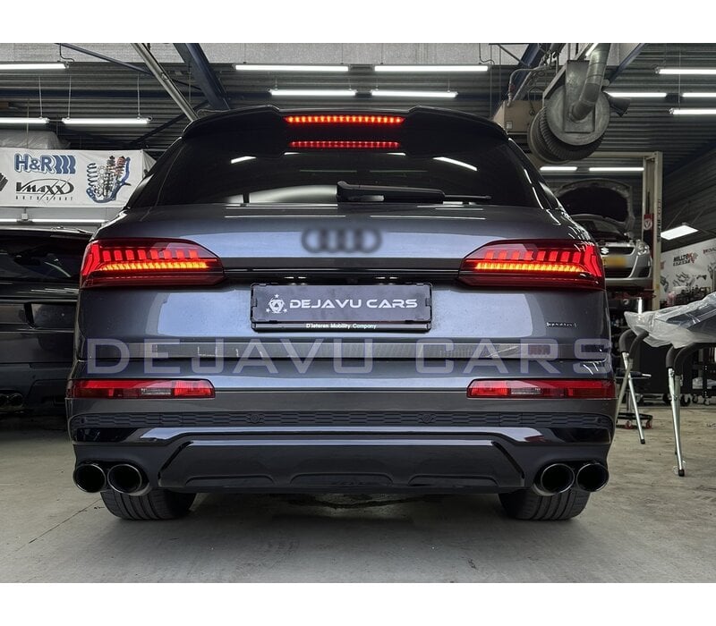 SQ7 Look Diffuser + Exhaust tail pipes for Audi Q7 4M Facelift SUV S line / SQ7