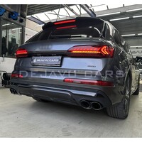 SQ7 Look Diffuser + Exhaust tail pipes for Audi Q7 4M Facelift SUV S line / SQ7