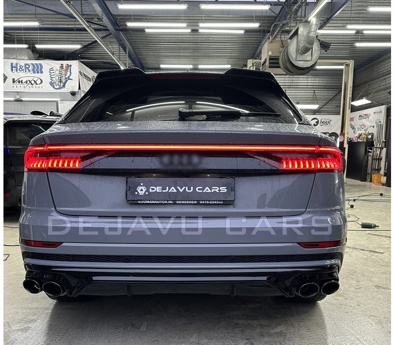 SQ8 Look Diffuser + Exhaust tail pipes for Audi Q8 SUV S line