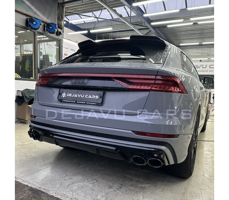 SQ8 Look Diffuser + Exhaust tail pipes for Audi Q8 SUV S line