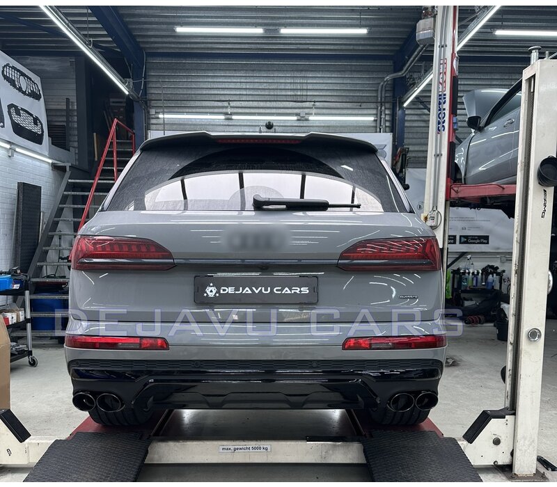 SQ7 Look Diffuser + Uitlaat tips voor Audi Q7 SUV S line SQ7