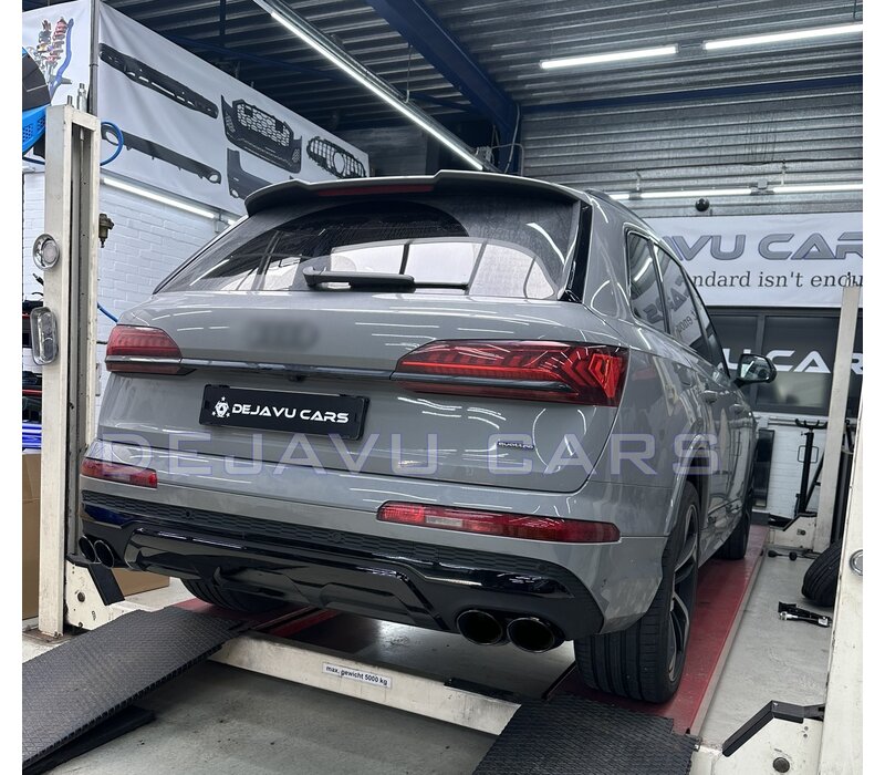SQ7 Look Diffuser + Uitlaat tips voor Audi Q7 SUV S line SQ7
