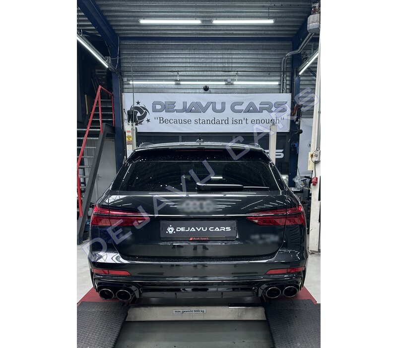S6 Look Diffuser + Uitlaat tips voor Audi A6 C8 S line