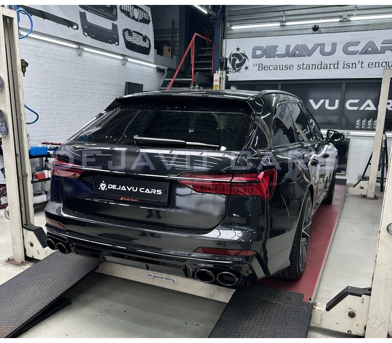 S6 Look Diffuser + Exhaust tail pipes for Audi A6 C8 S line