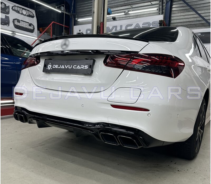 Left + Right Diffuser side covers Gloss black for Mercedes Benz E Class W213 E63 AMG / E53 AMG