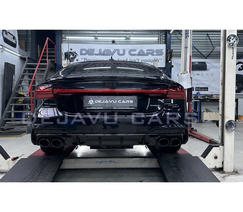 S7 Look Diffuser + Exhaust tail pipes for Audi A7 C8 S line